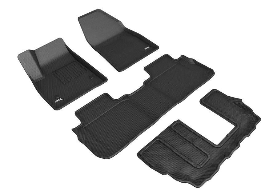 3D MAXpider KAGU Custom Fit Floor Mat (BLACK) Compatible with CADILLAC XT6 2020-2023 - Full Set