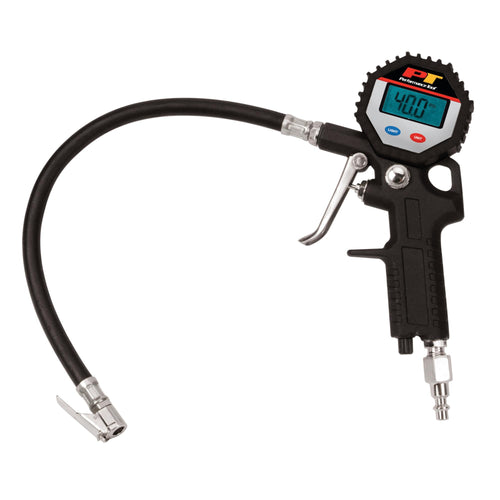 Digital Tire Pressure Gauge Performance Tool M525, Straight Lock-On Air Chuck, LCD Backlit Screen, Digital Tire Inflator with hose