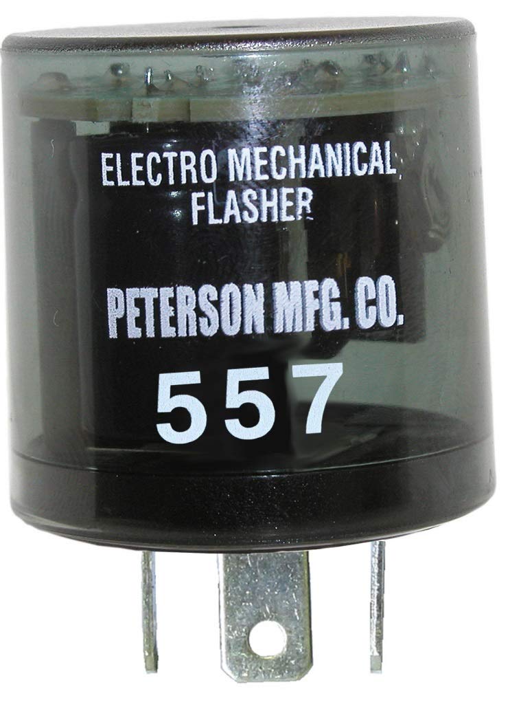557 Flasher Peterson Manufacturing (10-Lamp, 12V, Electro-Mech, 3-Prong), 1 Pack