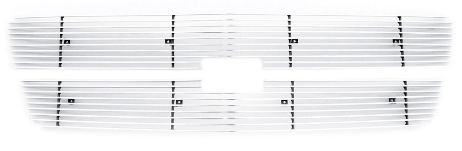 Horizontal T-Rex 21100 Aluminum Polished Finish Billet Grille Insert and Overlay for Chevrolet Silverado