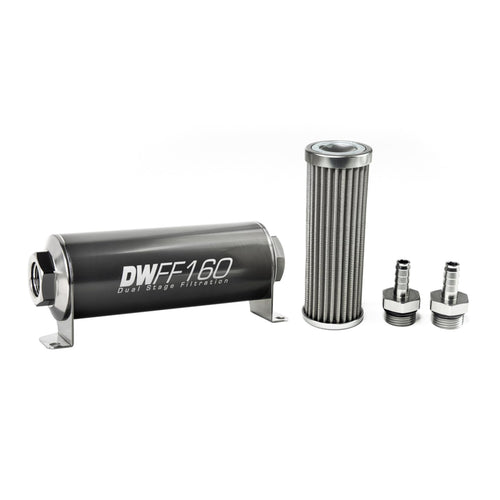 in-line DeatschWerks Fuel Filter and housing kit (8-03-160-100K-38)