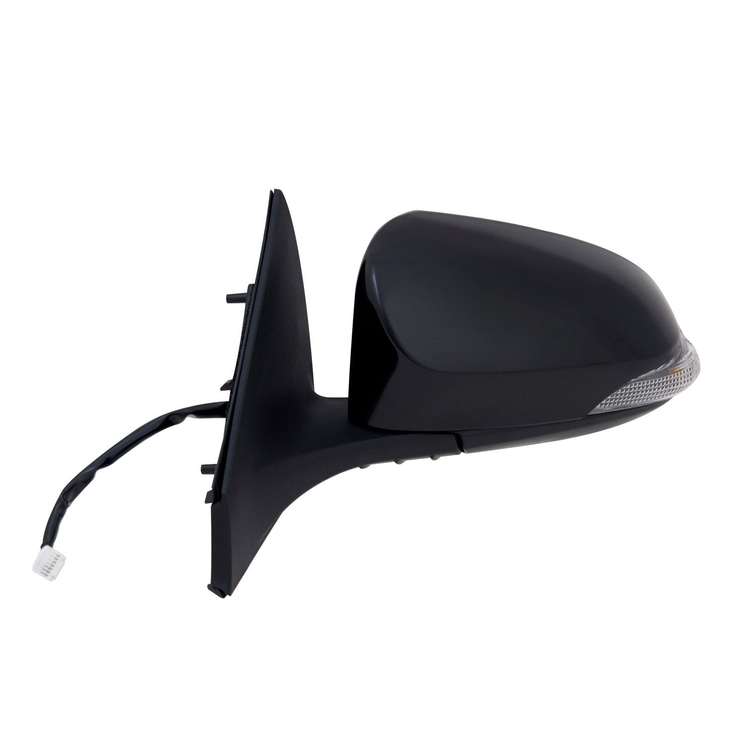 Driver Side Fit Mirror for Toyota Avalon, Avalon Hybrid, Textured Black w/PTM Cover, w/Turn Signal, Memory, Foldaway, w/o Blind spot Detection System, Heated Power (70672T)