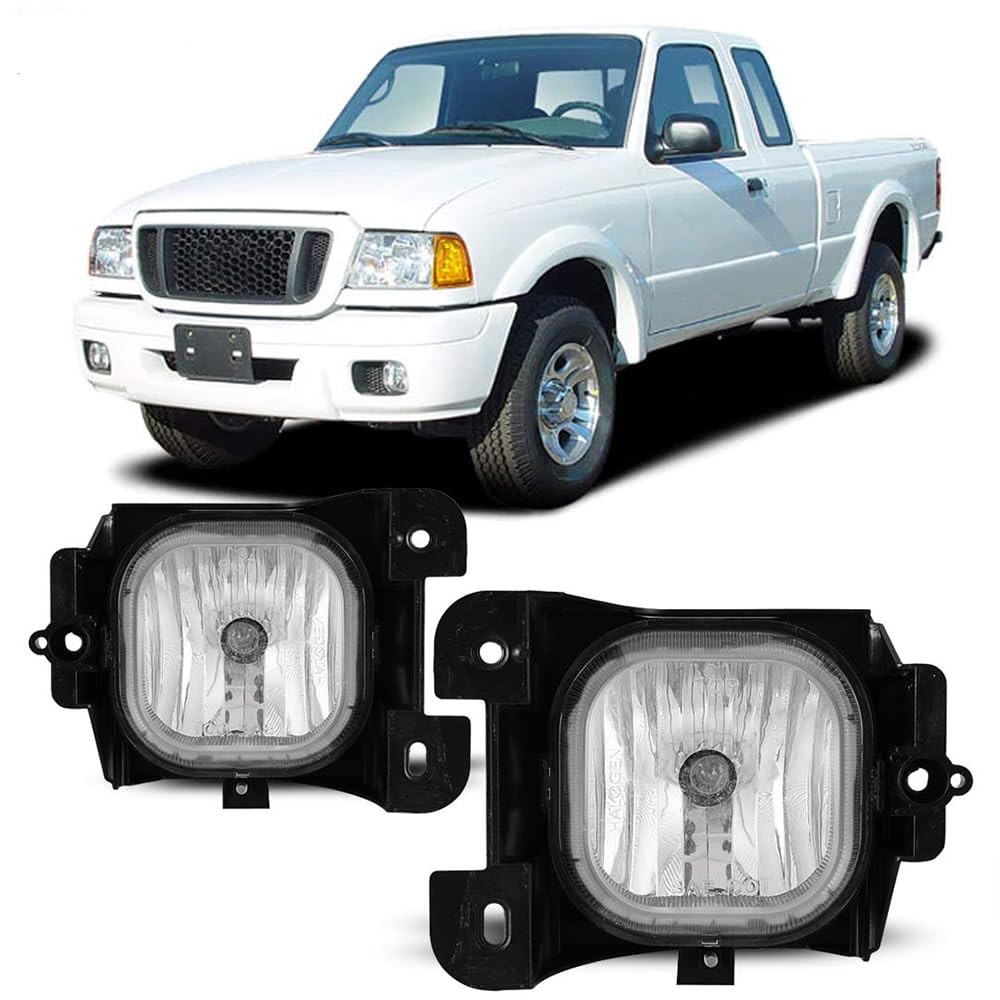 Fog Lights Winjet WJ30-0555-09 Replacement OE Fitment Pair for 2004-2005 Ford Ranger (w/o STX Model) - Clear