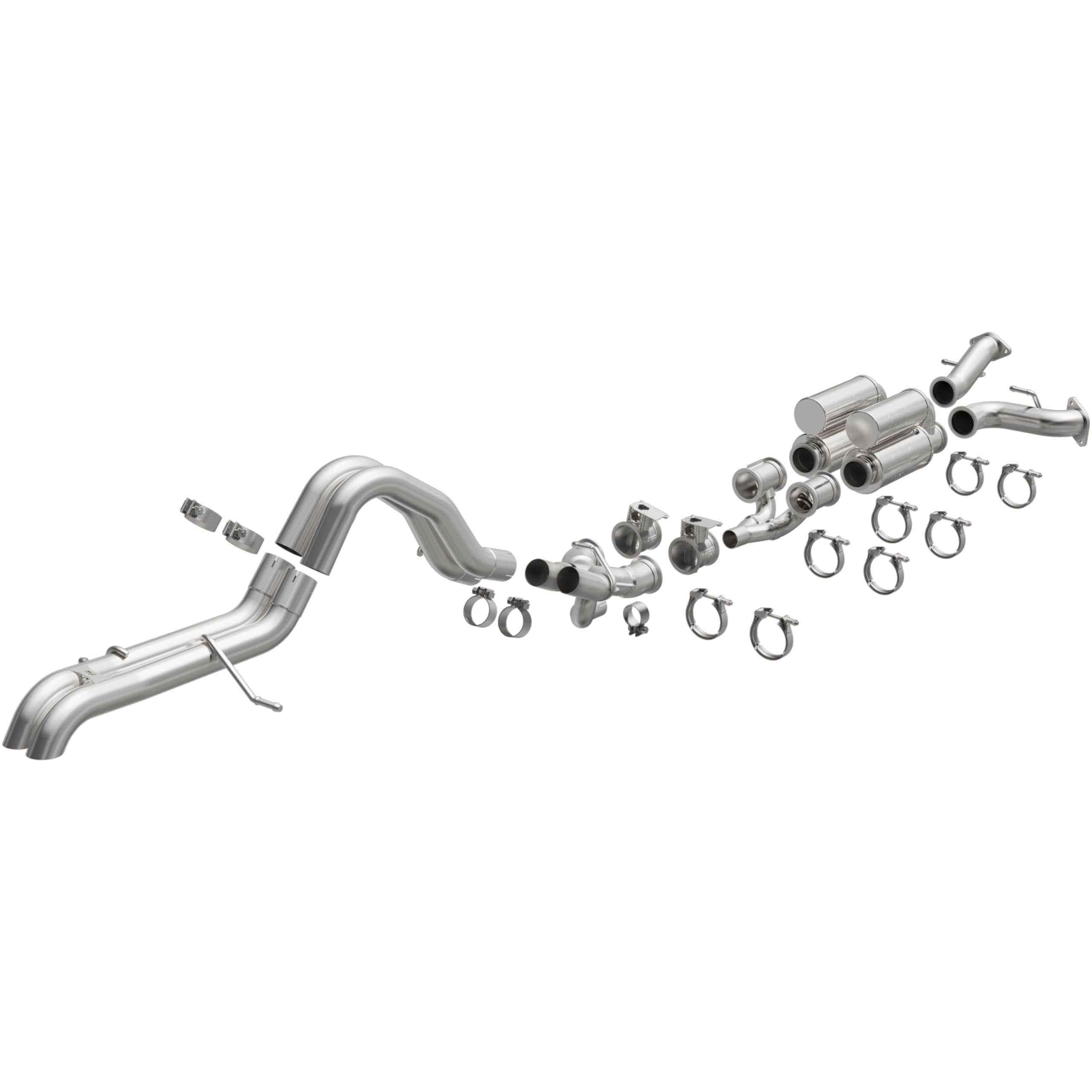 MagnaFlow Exhaust Performance System 19619: Cat-Back, Overland Series, Compatible with 2022-2024 Ford Bronco, Dual Straight Driver Side Rear Exit Style