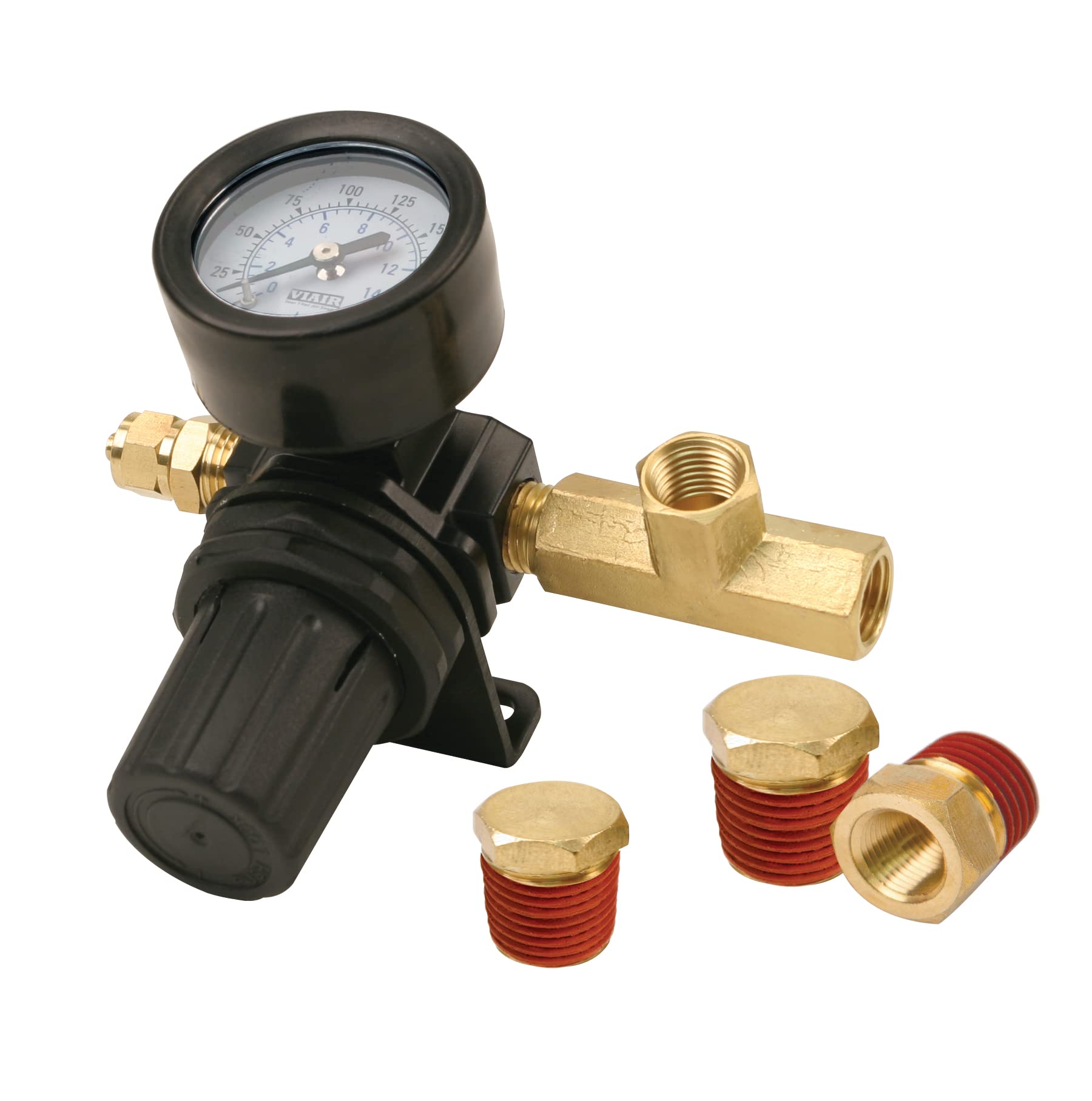 Viair Air Pressure Inline Regulator, 0-200 psi, Black, 90150