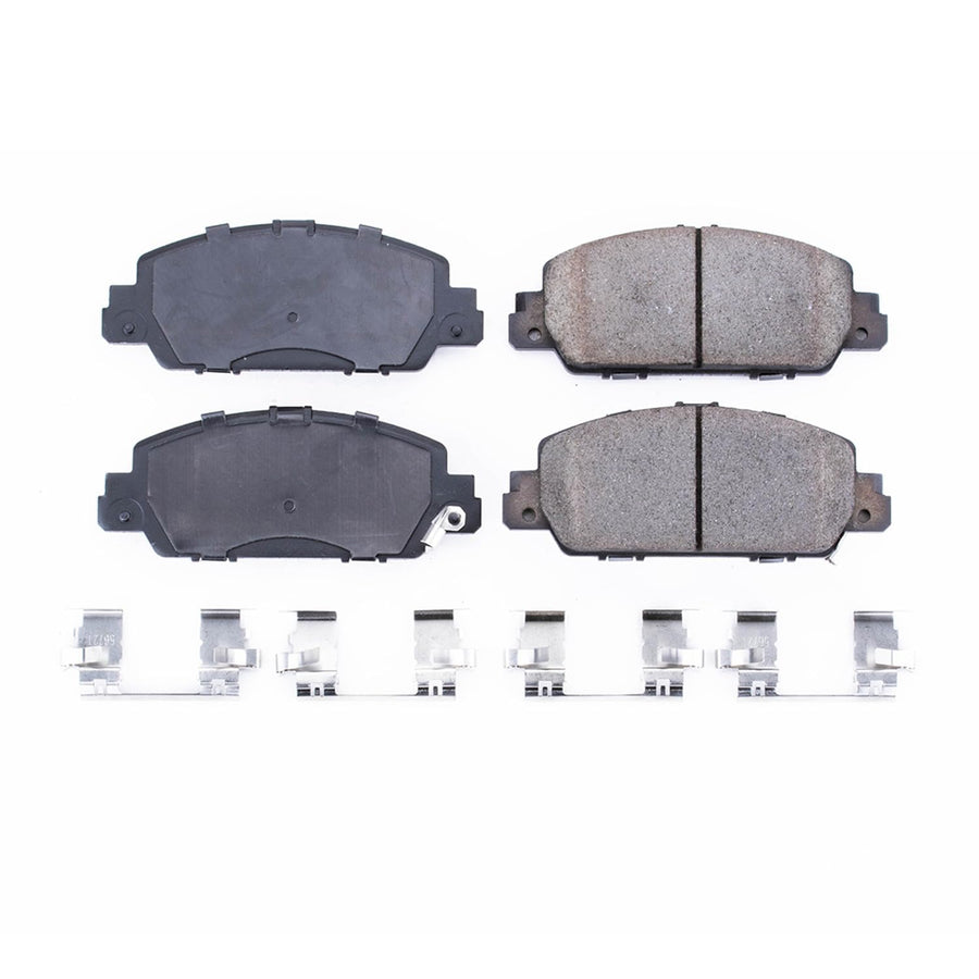 Power Stop Front Brake Kit For Honda HR-V 2016-20 | Honda Accord 2013-20 - Ceramic Brake Pads With Installation Hardware, 17-1654
