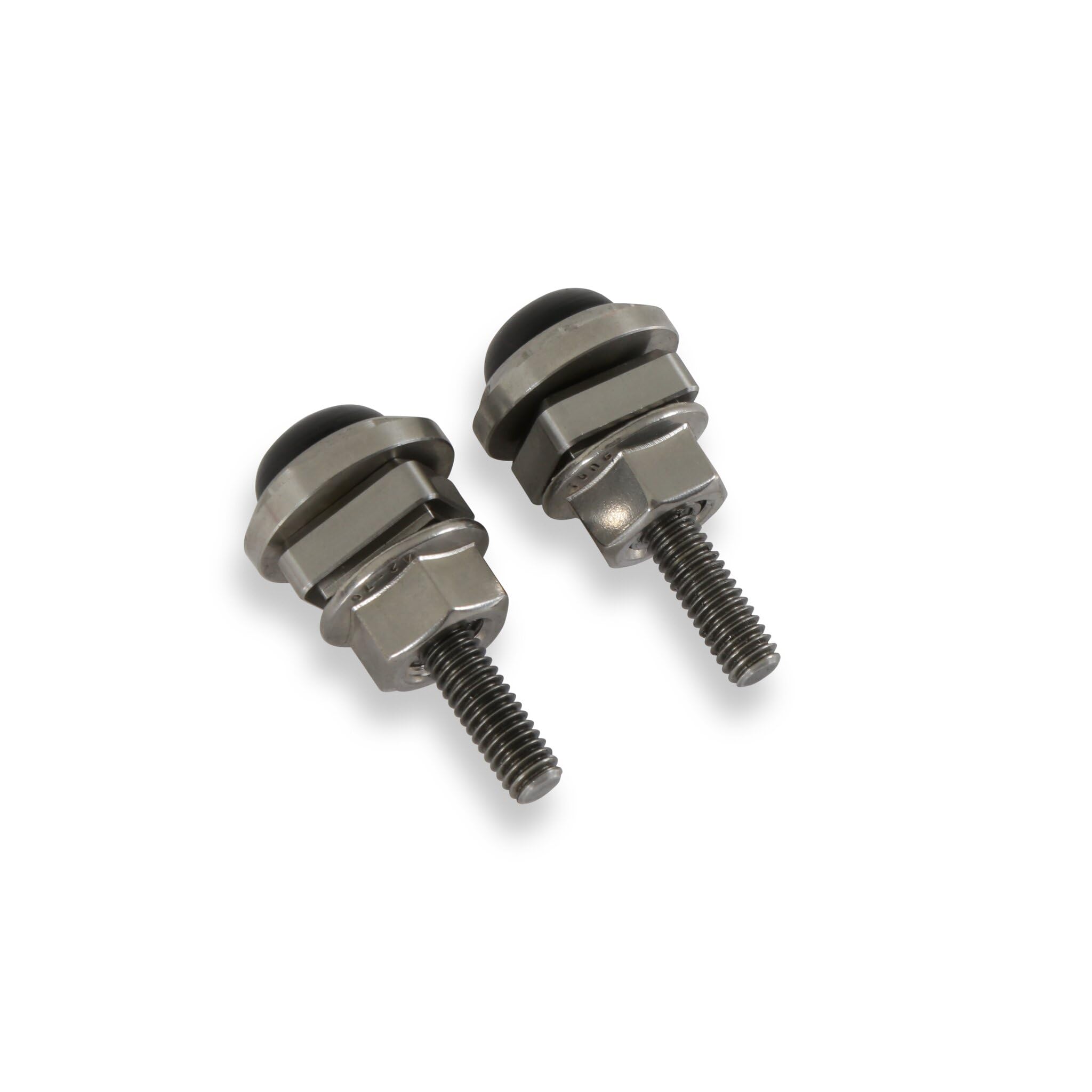 Scott Drake Adjustable E7ZZ-16763-S Stainless Steel Hood Bumpers - Pair