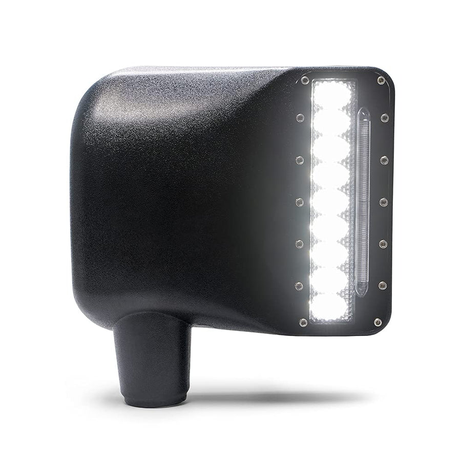 Mirror Cover with Auxiliary Lights DV8 Offroad for 07-18 Wrangler JK | Integrated LED Lights and Turn Signal Lights | Replacement Cover | Sold as Pair | BCM27W3W