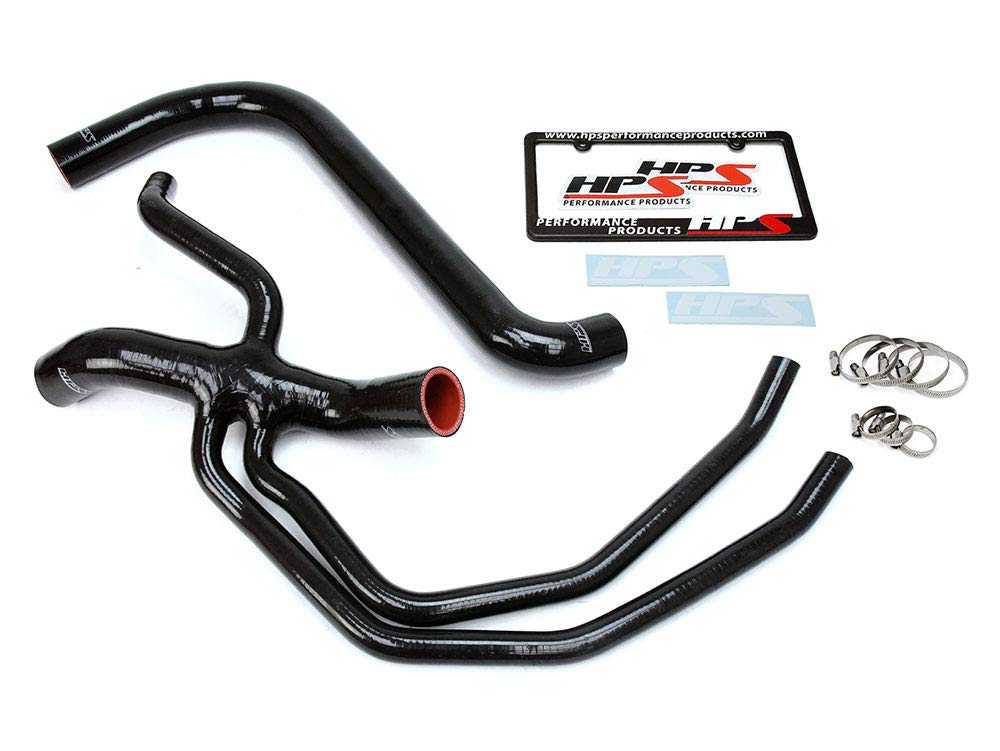Black HPS Silicone Radiator Hose Kit Coolant OEM Replacement Upper Lower 57-1673-BLK