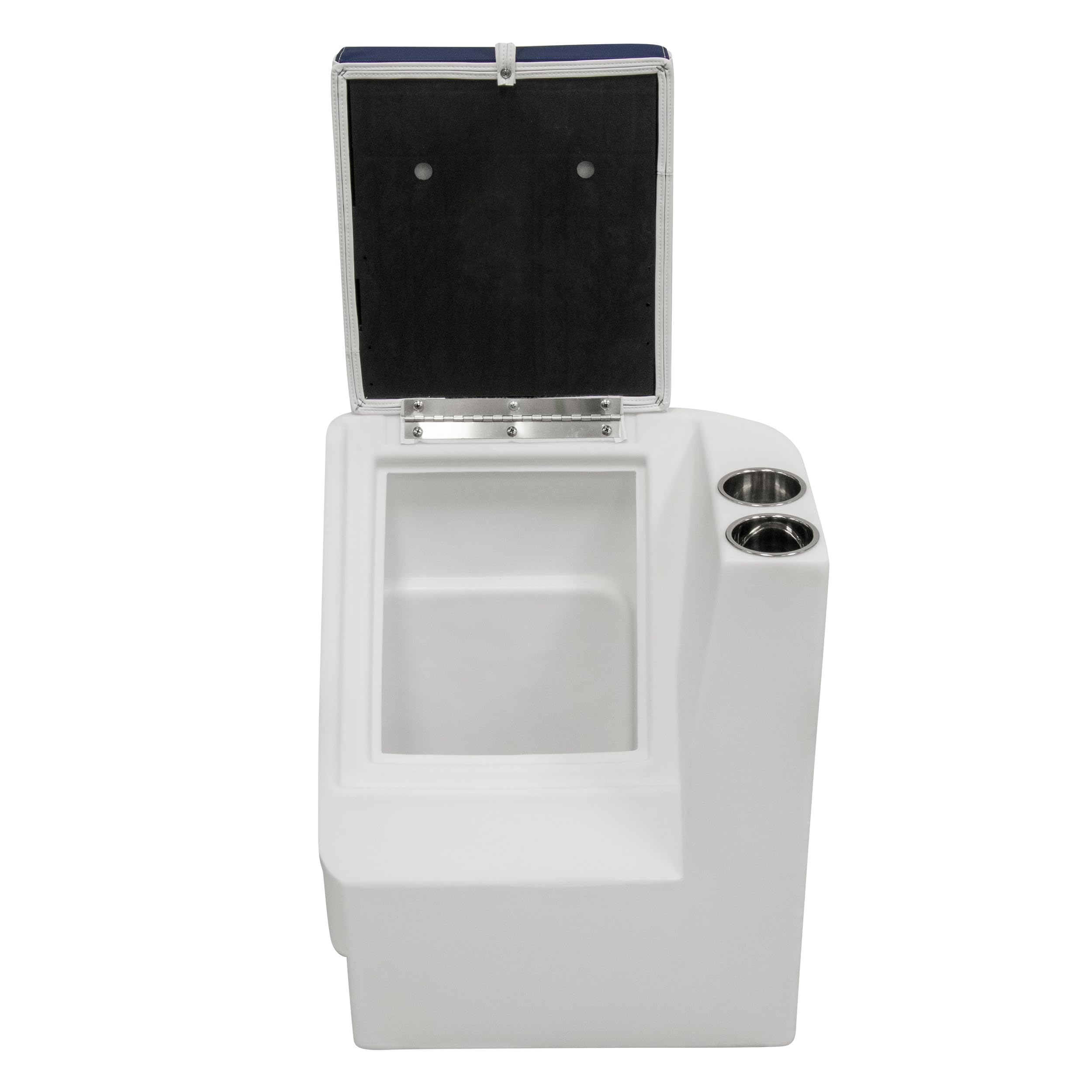 Wise DLX Series Pontoon Right Radius Lean Back Recliner - White/Mariner Blue DLX1305R-1904