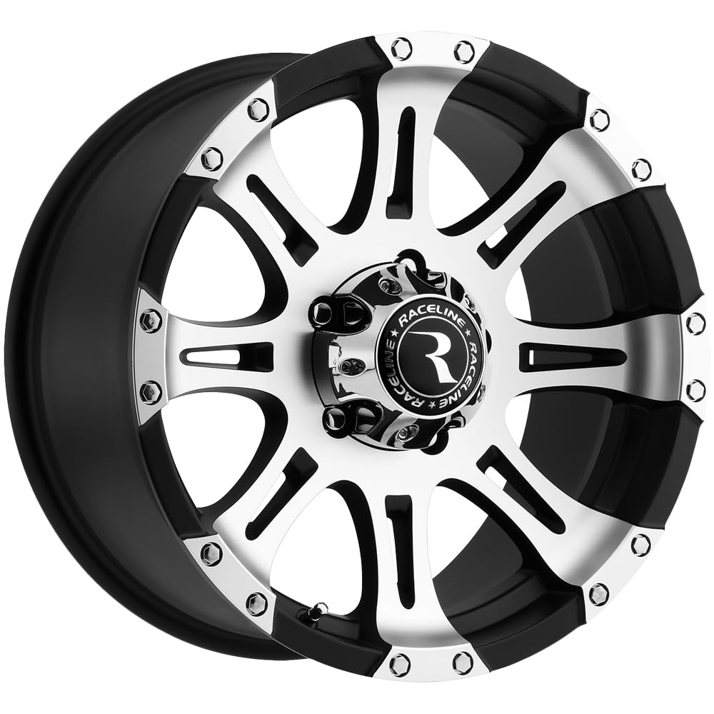 Raceline 982 RAPTOR Satin Black Machined Face Wheels (17 x 9. inches /5 x 127 mm, 0 mm Offset)