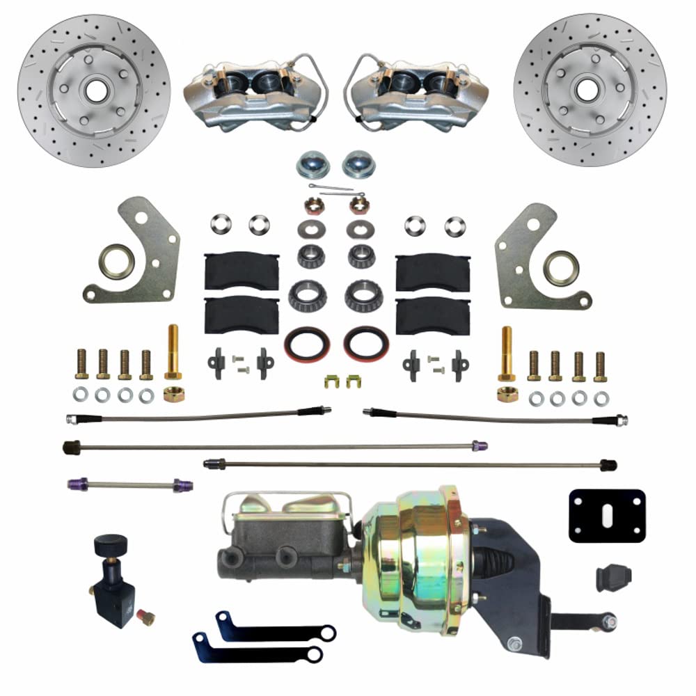 Power Disc Brake Conversion Kit LEED BRAKES Mopar B and E Body Maxgrip Xds Rotors Front