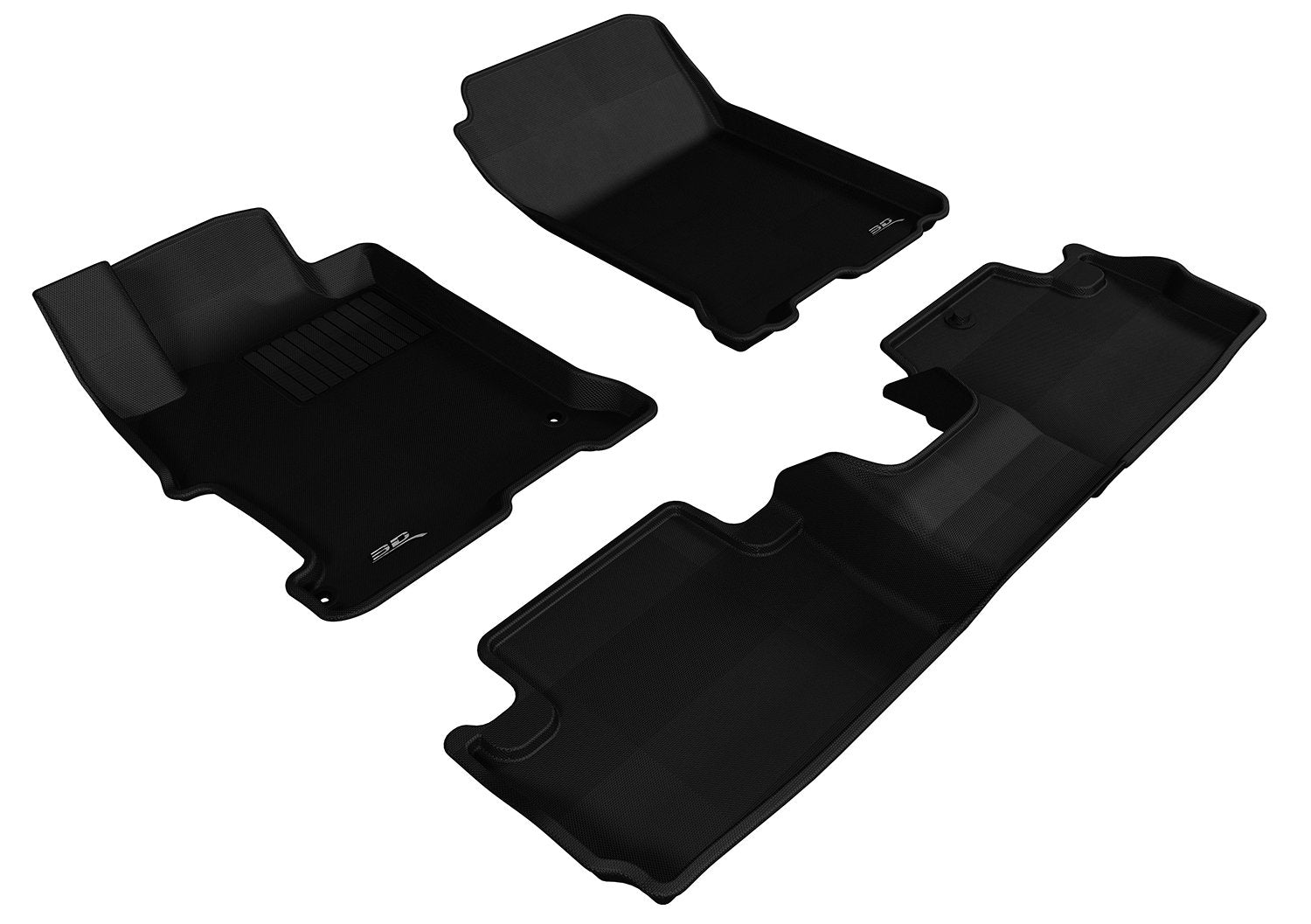 Kagu 3D MAXpider Custom Fit All-Weather Floor Mat (Black) Compatible with Honda Accord Coupe 2013-2017 - R1 R2