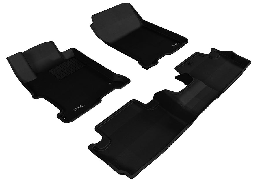 Kagu 3D MAXpider Custom Fit All-Weather Floor Mat (Black) Compatible with Honda Accord Coupe 2013-2017 - R1 R2