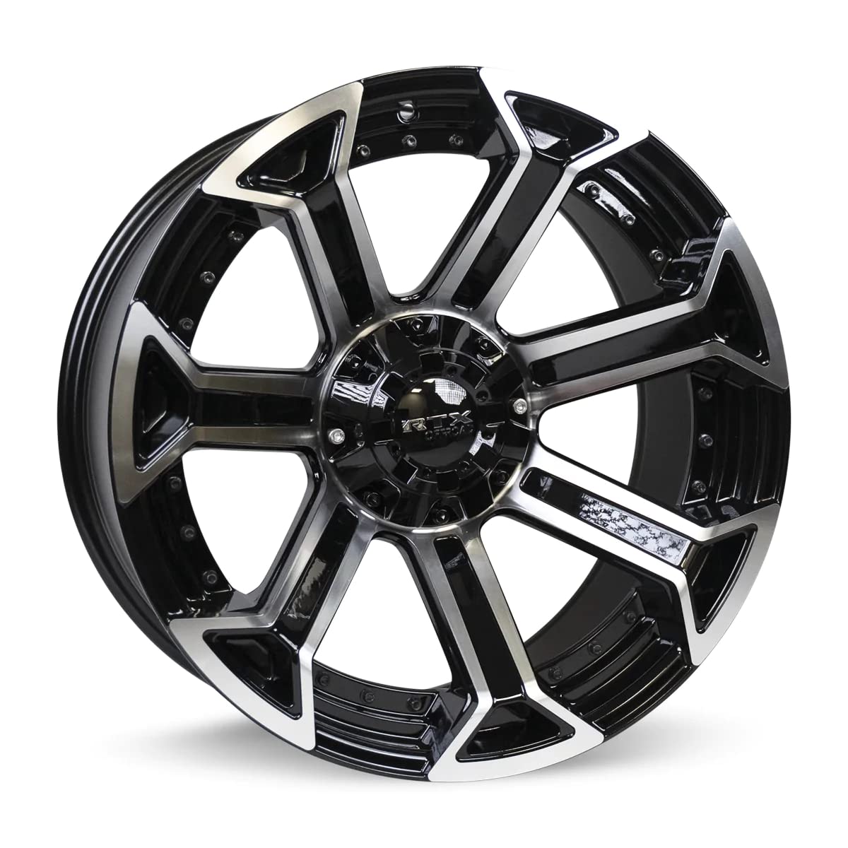 Peak RTX Custom Wheel - 18x9, 0 Offset, 6x135 Bolt Pattern, 87.1mm Hub - Black Machined Rim