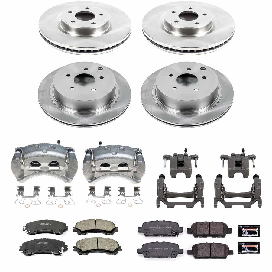 Power Stop KCOE8006 Brake Caliper Kit-Rotors, Brake Pads & Calipers For INFINITI Q50 2014-2022, INFINITI Q60 2017-2022 [Model Specific]