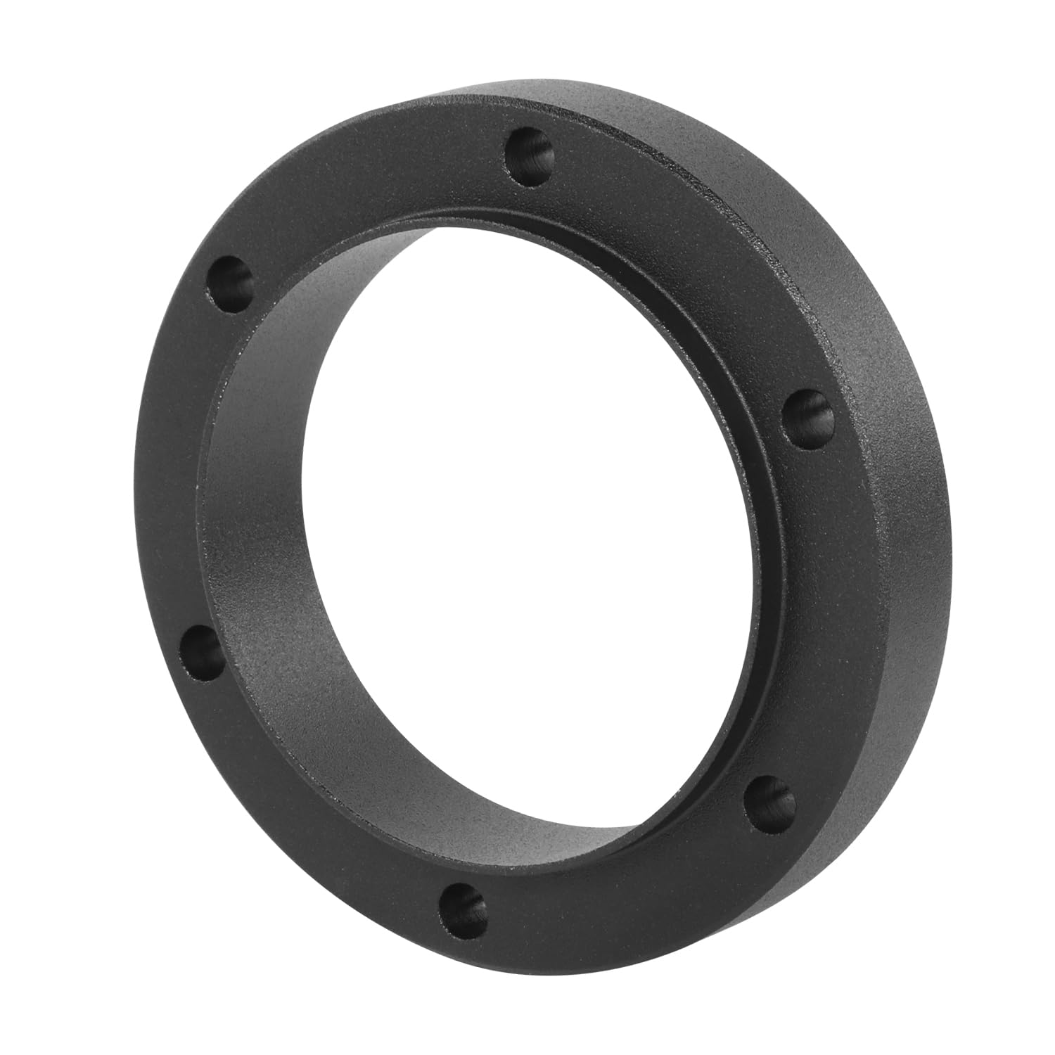 NRG Innovations Semi-Universal Steering Wheel 1/2" Spacer No Threads, 6061 Aluminum Hub Extension Spacer w/Horn Space, 6x70mm Bolt Patterns, Black, NRG-SRK-520BK