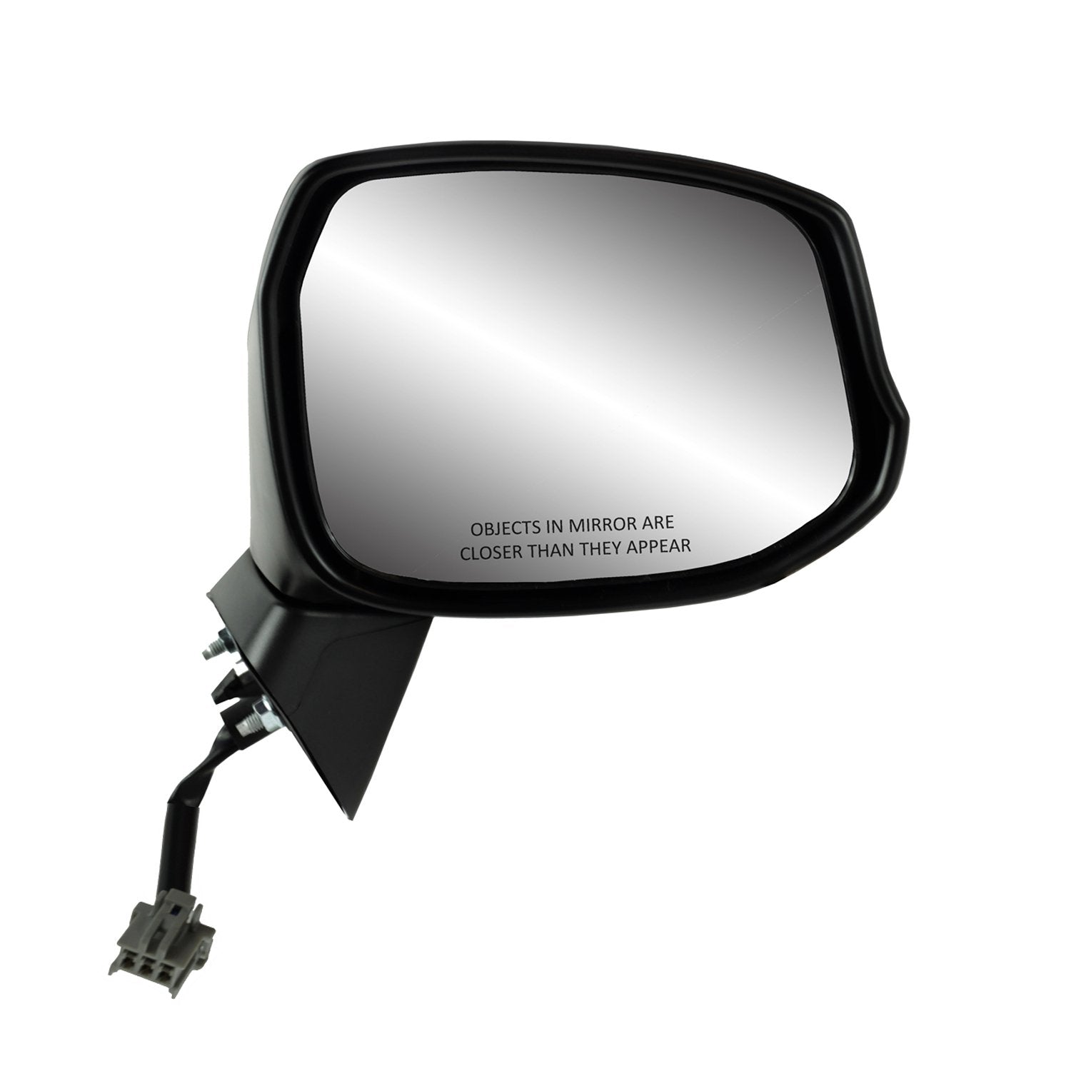 Fit System Mirror Passenger Side for Honda Civic Coupe, Sedan Model, Textured Black w/PTM Cover, Foldaway, Power