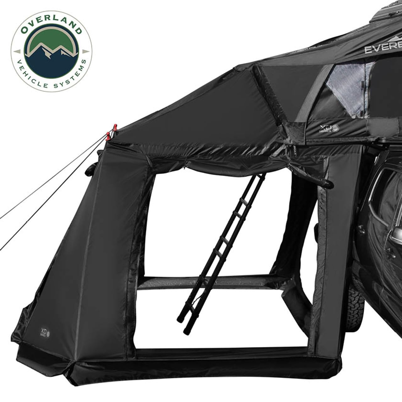 XD Everest Annex Room Overland Vehicle Systems Roof Top Tent Extension - Black Body Grey Trim (XD Everest Annex Room 4 Person)