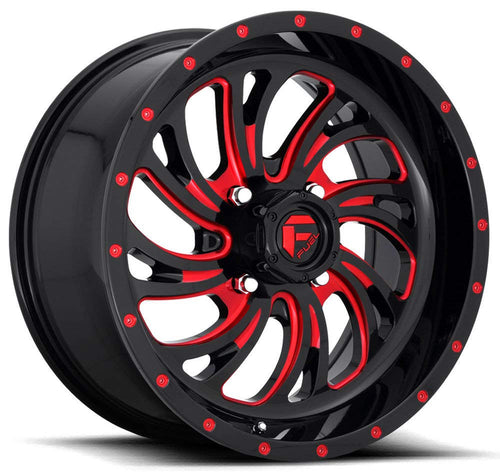 Fuel Kompressor Utv 18x7 4x137 13et Gloss Black Red Tinted Clear Wheel