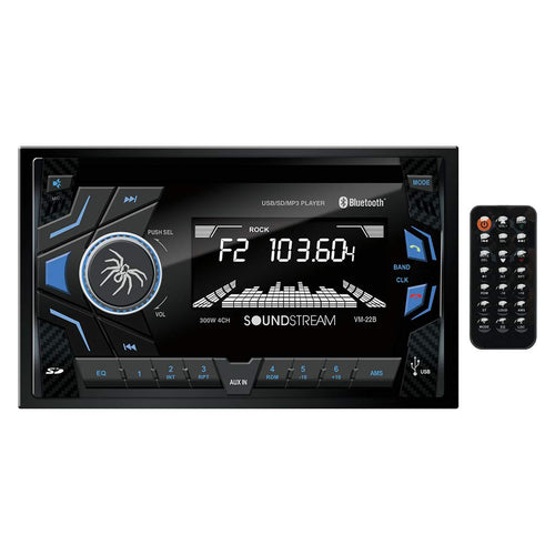 Soundstream WM-22B Digital Media Receiver Single DIN with 32GB SD/USB Playback/AM/FM Receiver/Bluetooth