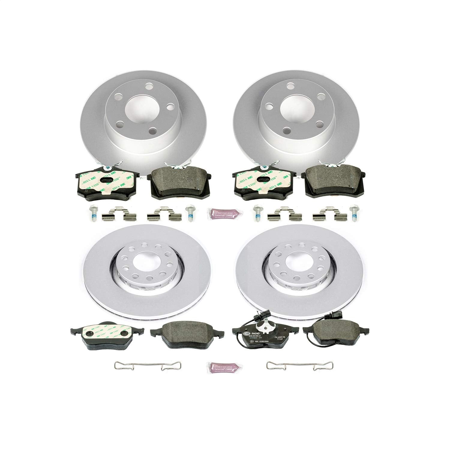 Power Stop ESK4197 Euro-Stop Front & Rear Brake Kit For Audi A6 Quattro 1999-2004