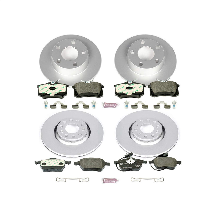Power Stop ESK4197 Euro-Stop Front & Rear Brake Kit For Audi A6 Quattro 1999-2004