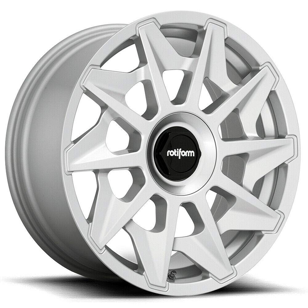 19x8.5 Rotiform cvt 5x112 45et 66.56mm gloss silver wheel