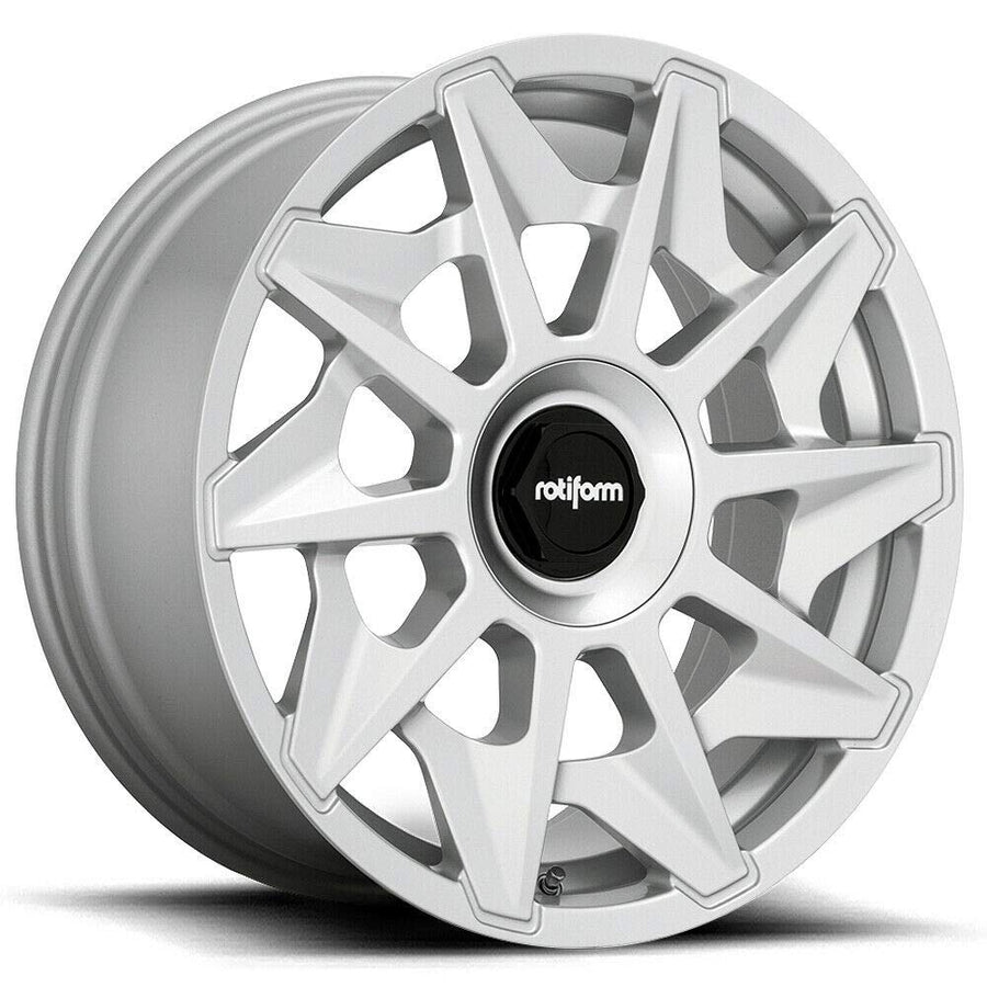 19x8.5 Rotiform cvt 5x112 45et 66.56mm gloss silver wheel