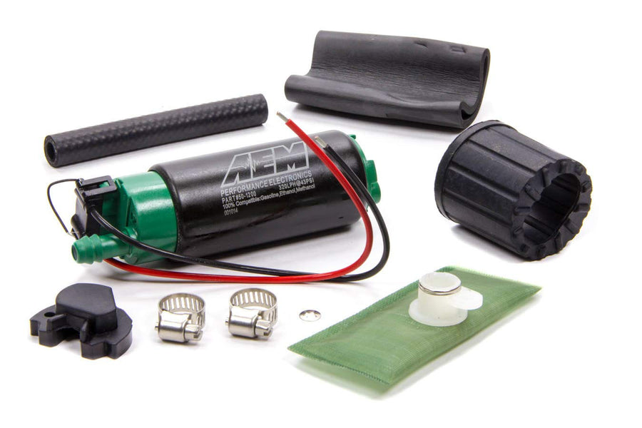 E85 AEM In-Tank Fuel Pump, Black, 4.055 x 1.535 x 1.535 inches 50-1200
