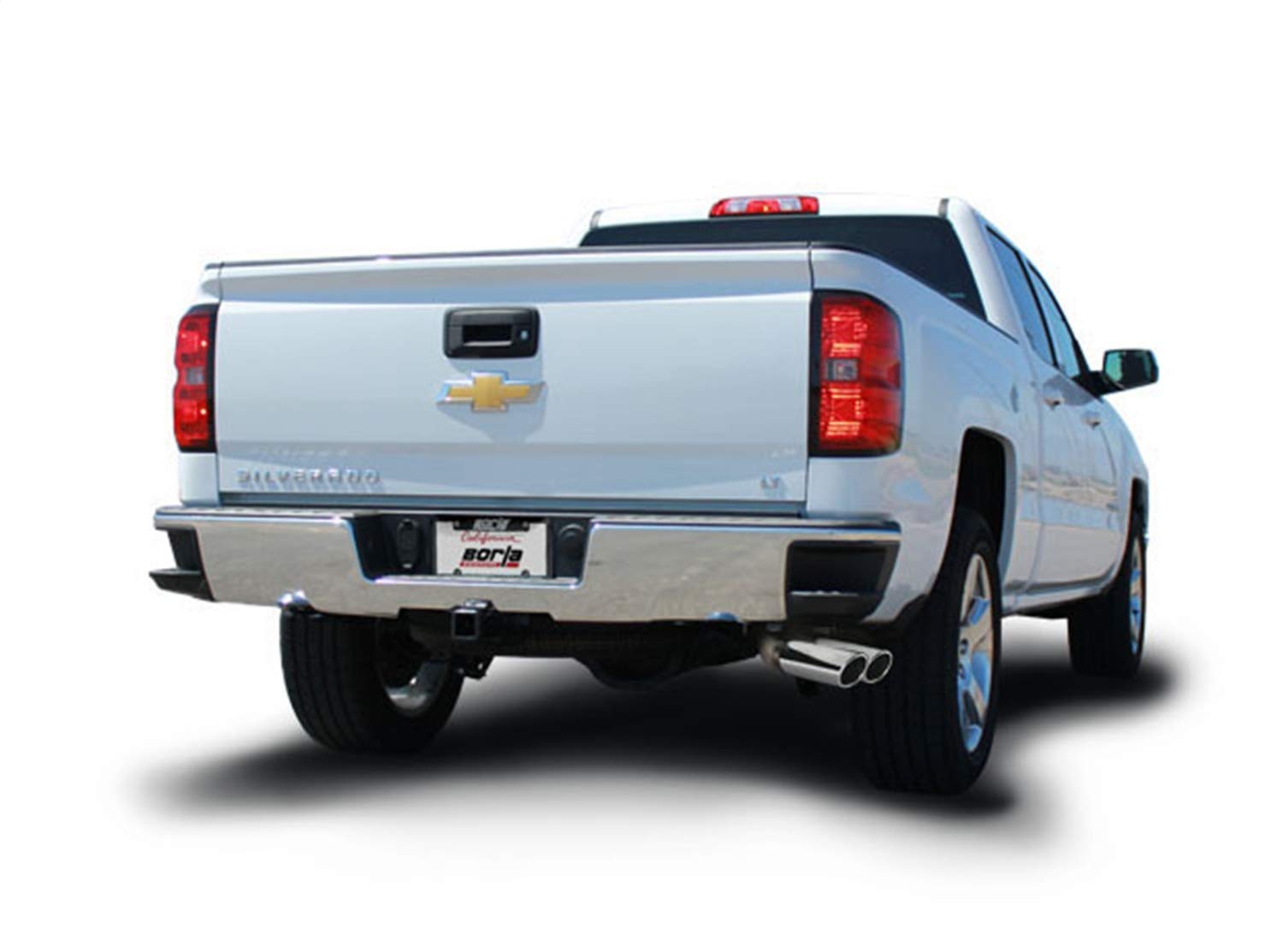 ATAK Cat-Back Exhaust System Borla 140797 2.75 in. Into Muffler 2.25 in. Out Incl. Muffler/Hardware/4 in. x 14 in. Single Rolled Angle-Cut Tip Truck Side Exit