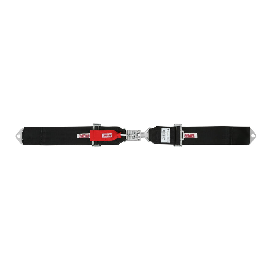 Lap Belt Simpson Racing 29024BK - SFI 16.1 - Latch & Link - 55 inch - Pull Down - Bolt-In - Black