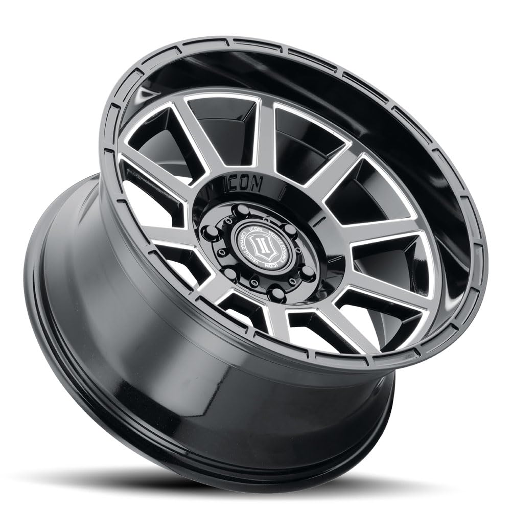 ICON Alloys Recoil, 20x10 Gloss Black w/Milled Windows, 5x5, 24mm OS, 4.5" BS, 6220107345GBMW