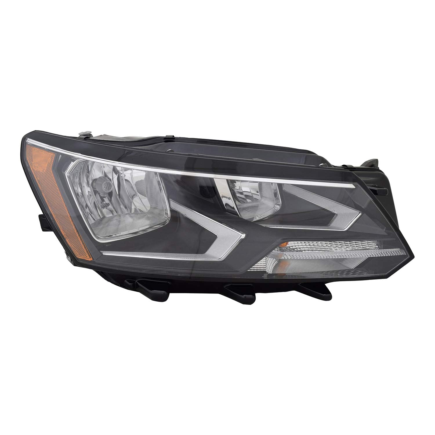 Right TYC Headlight Assembly Compatible with 2016-2019 Volkswagen Passat