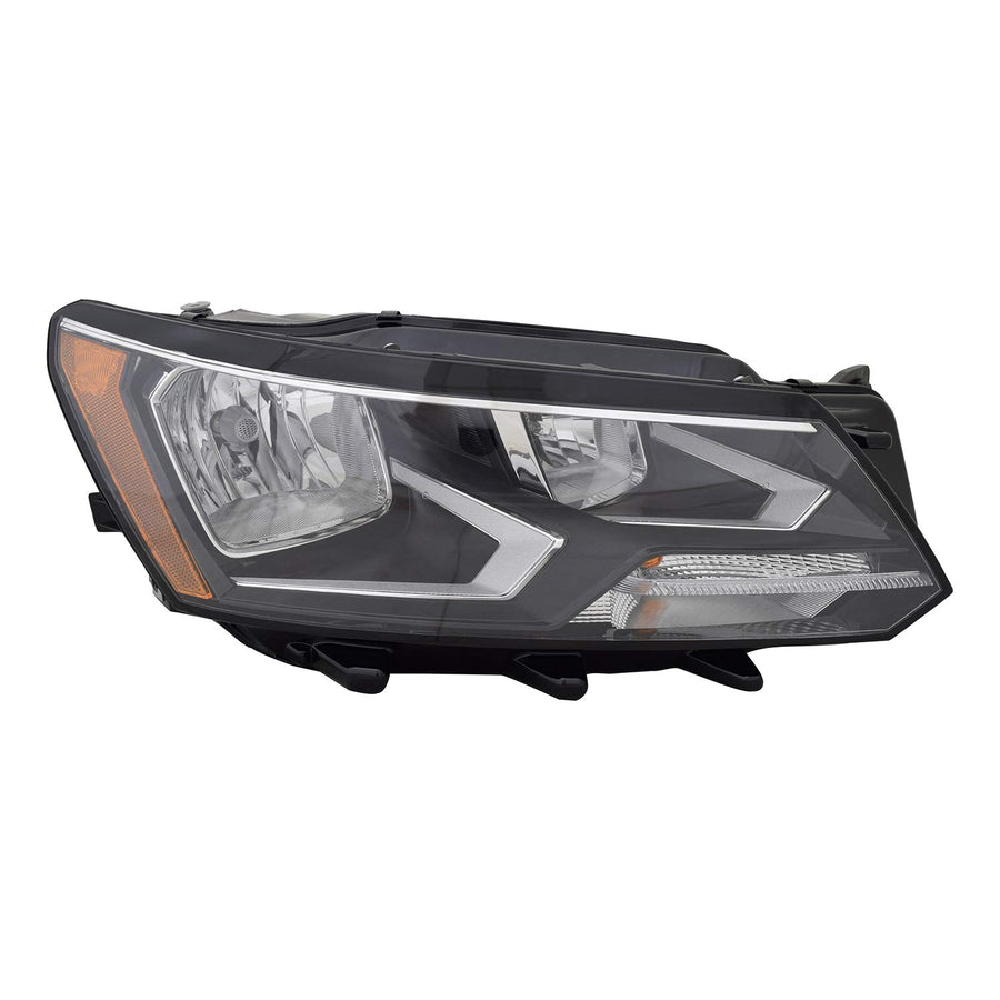 Right TYC Headlight Assembly Compatible with 2016-2019 Volkswagen Passat