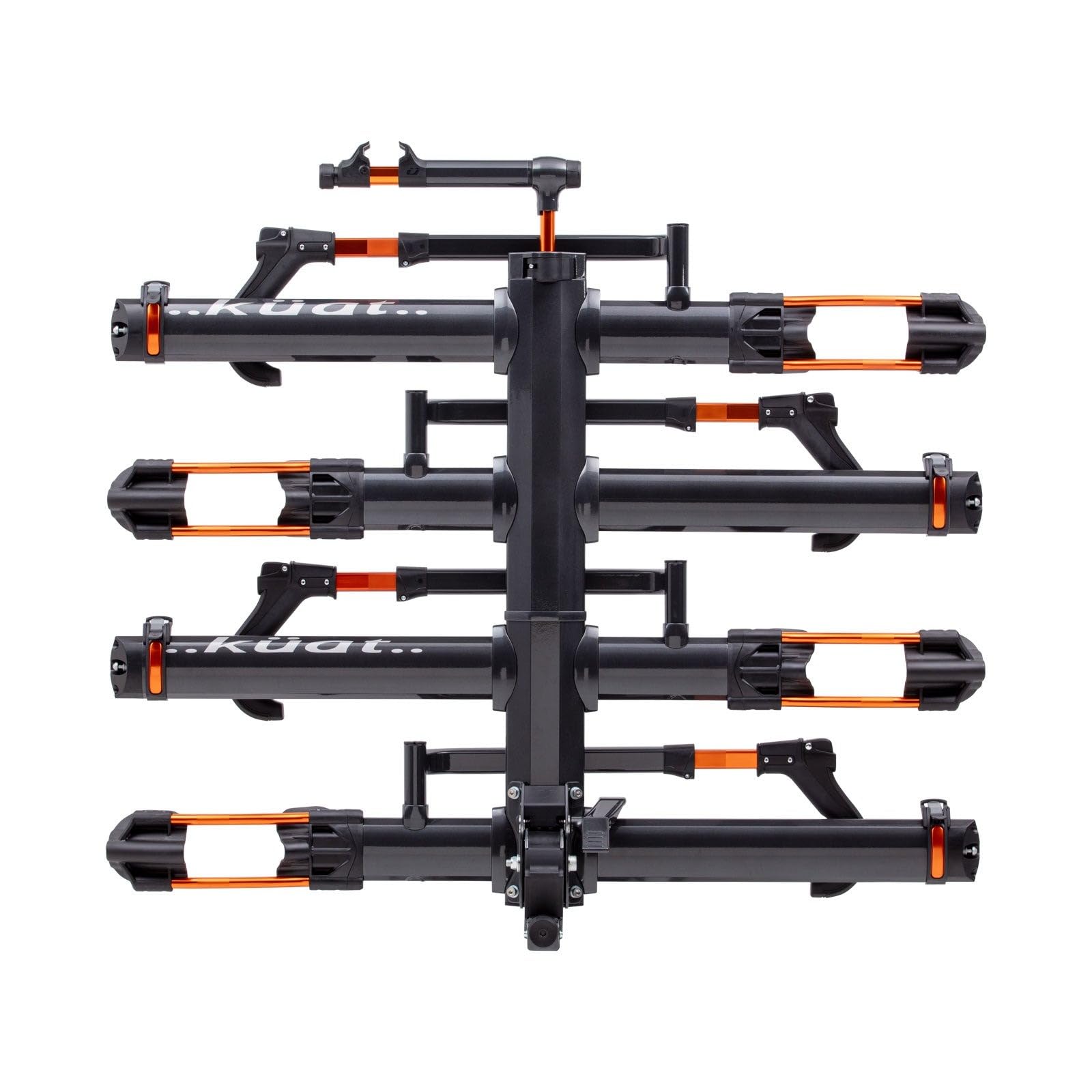 KUAT NV 2.0-2" Add-On - +2-Bike Rack | Increases The 2" NV to a 4-Bike Hitch Rack | Rugged All-Metal Construction | E-Bike Compatible | Gray Metallic and Orange Anodize (NA22G)