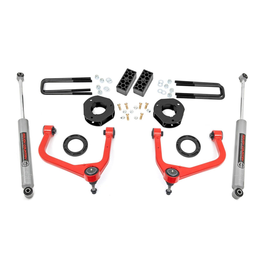 3.5" Lift Kit Rough Country for 2019-2024 Chevy/GMC 1500-29531RED
