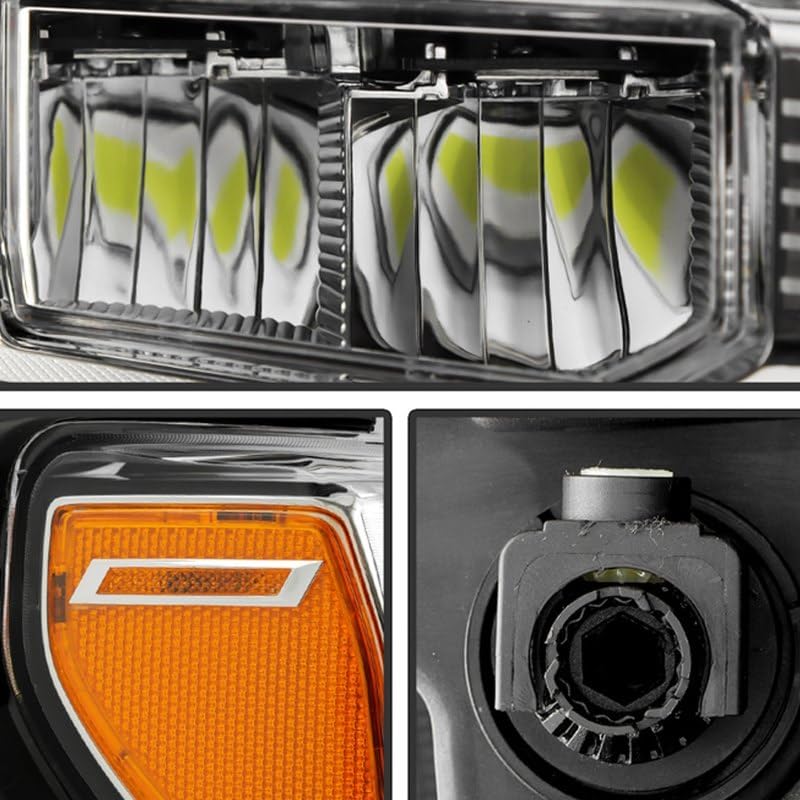 Chevy Silverado 22-24 1500 (LTZ RST W/Redline) LED Reflector (high Intensity) with LED Signature Curtain DRL and White Tracer Animation Headlight - OE Spyder Left