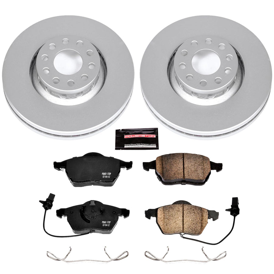 Power Stop CRK636 Z23 Evolution Geomet Coated Brake Kit Front For Audi A4 2002-2006, Audi A4 Quattro 2002-2006, Audi A6 1998-2004, Audi A6 Quattro 1998-2004 [Model Specific]