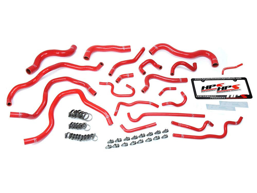 Red HPS 57-1607-RED Silicone Radiator and Heater Hose Kit Coolant, 1 Pack