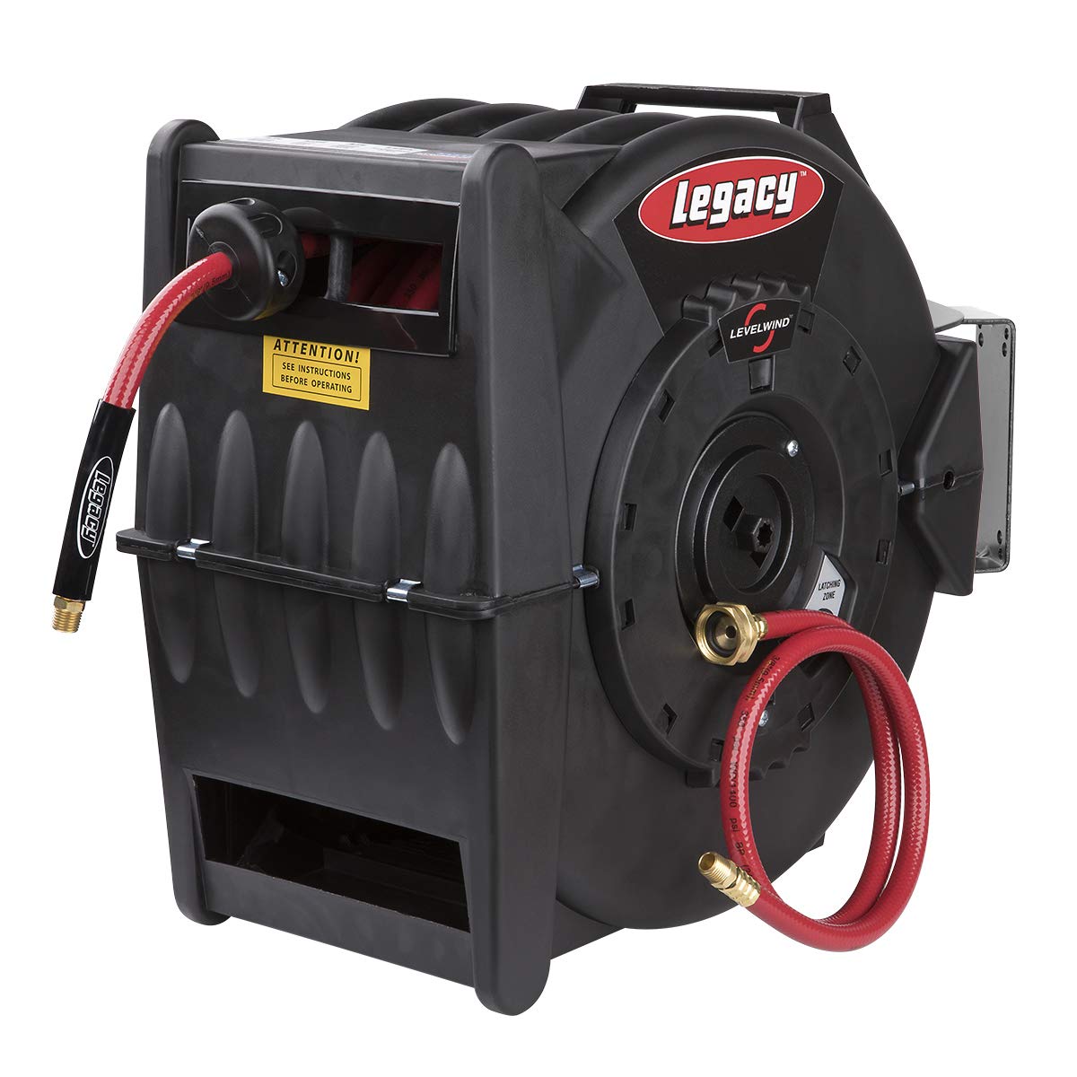 Levelwind Retractable Air Hose Reel, 3/8 in. x 100 ft., PVC - L8310 Legacy