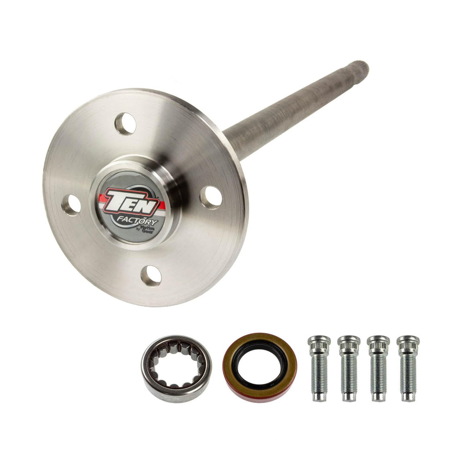 MG25116 TEN Factory Drive Axle Shaft Assembly for Ford 7.5/8.8, Shaft Length: 29.1875", 4-Bolt, 28 Spline, 1 Axle w/Bearings, Seals, Studs - Fits Ford Mustang (1979–1993), Mercury Capri (1984)
