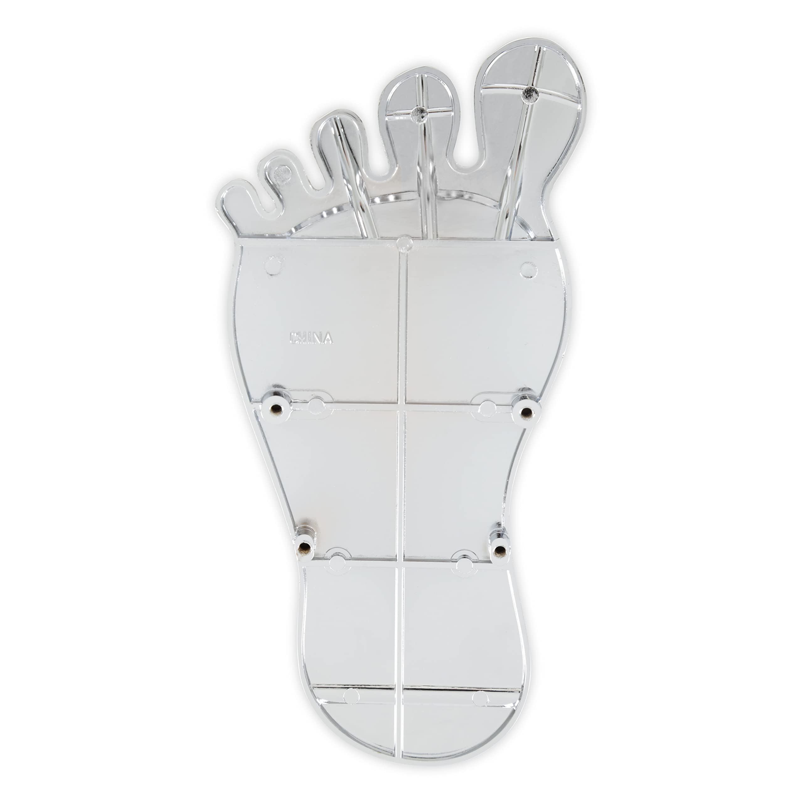Foot Print Gas Pedal Pad Mr. Gasket - Aluminum - Chrome & Painted Black Trim