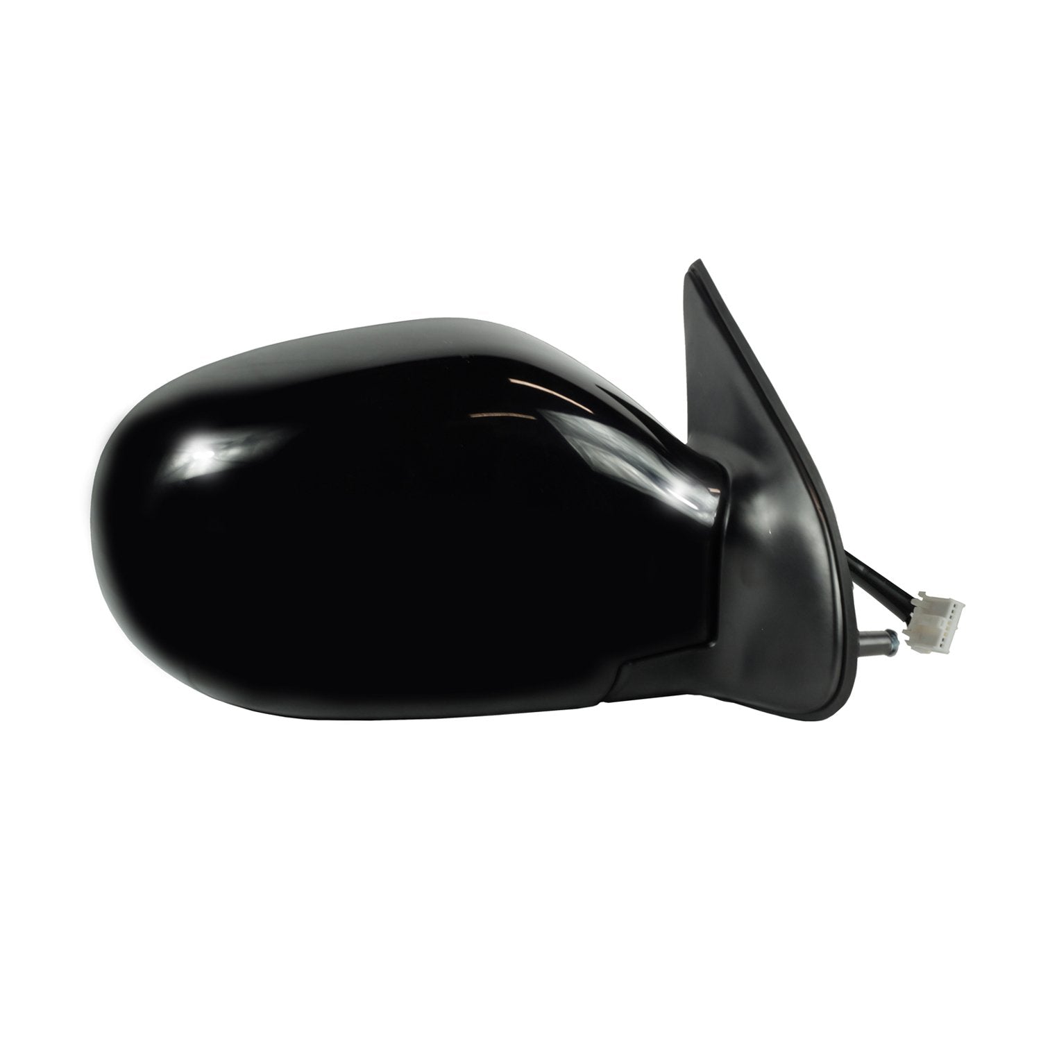 Fit System Mirror Passenger Side for Infiniti QX4, Black, PTM Cover, Blue Lens, Foldaway, Heated Power