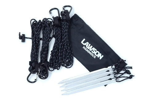 Hammock Stabilizer Kit Lawson, Added Stability for Blue Ridge Camping Hammock, Easy Adjust Tensioners, Stakes, Paracord