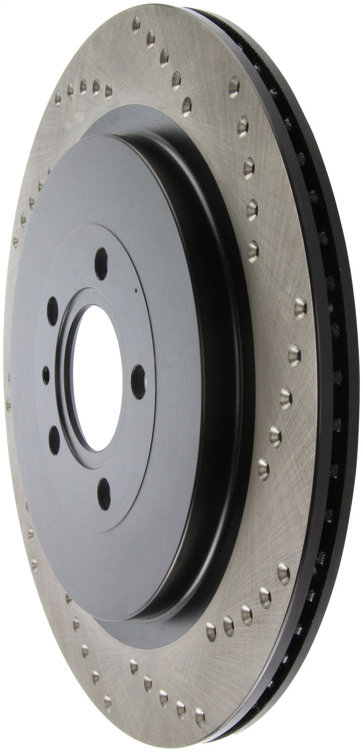 StopTech Sport 128.61105L Cross Drilled Brake Rotor (Rear Left), 1 Pack