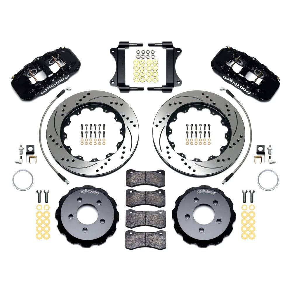14.25 AERO6 Front Hat Kit, Drilled, Red