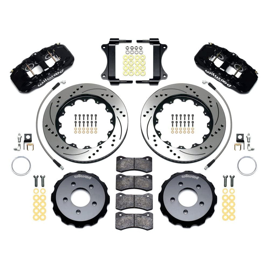 14.25 AERO6 Front Hat Kit, Drilled, Red