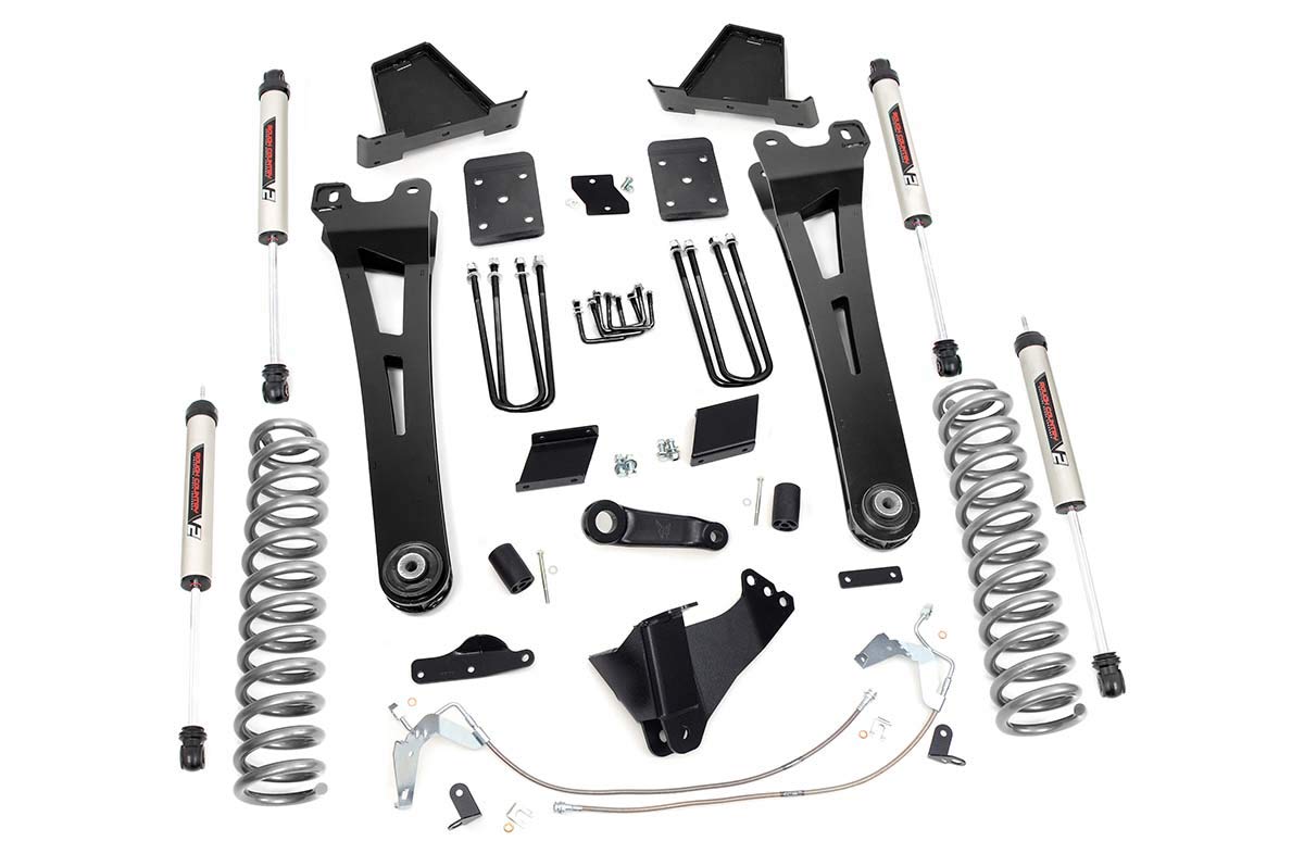 2015-2016 Super Duty F250 4WD Diesel Rough Country 6" Lift Kit | V2 Monotube Shocks | 54370