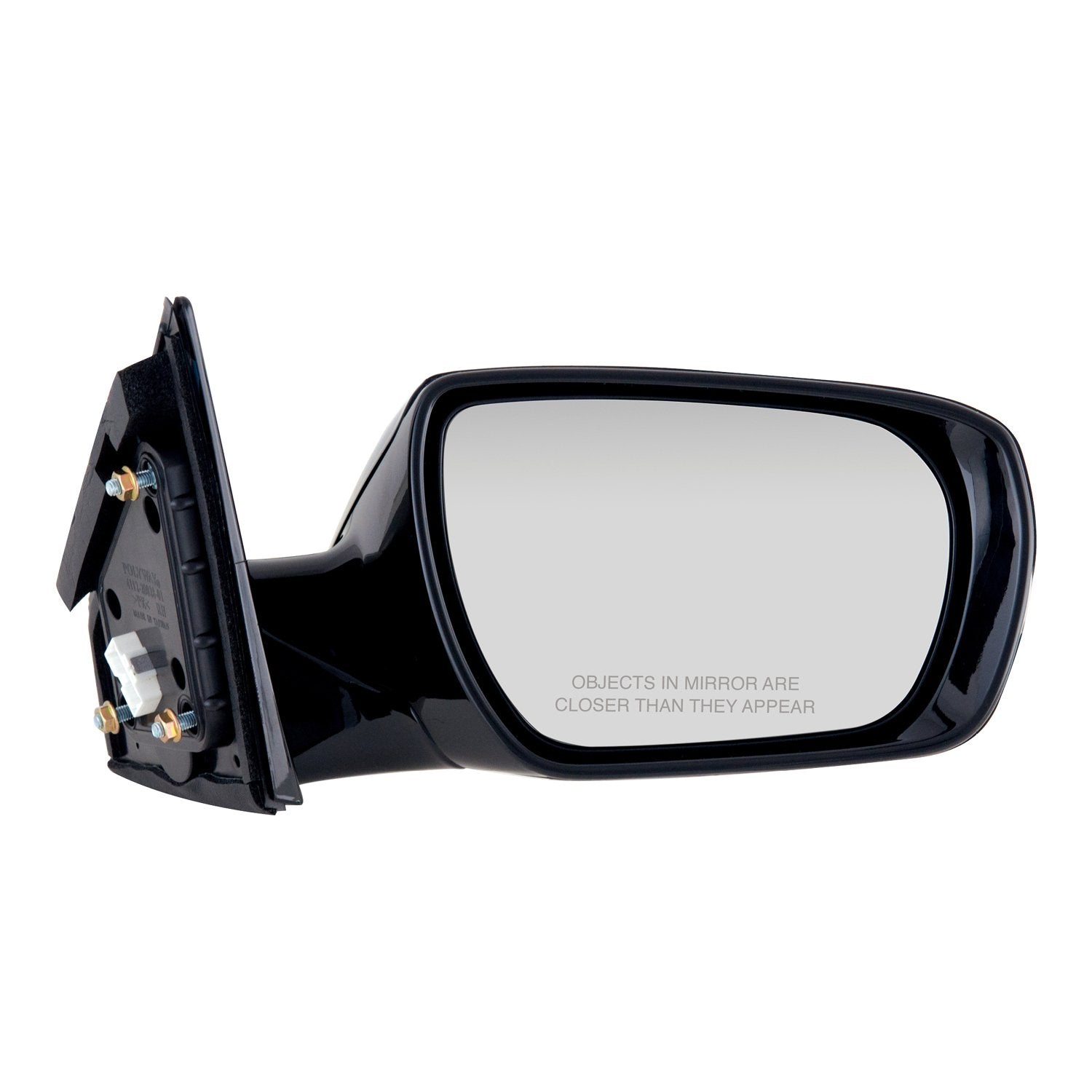 Fit System Side Passenger Mirror for Hyundai Santa Fe Sport, Black, PTM Cover, Foldaway, w/o Memory, w/o Blind spot Detection, Power